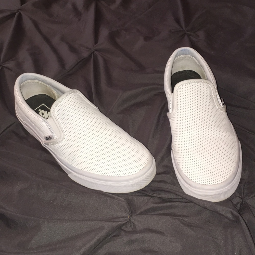 Leather white vans!